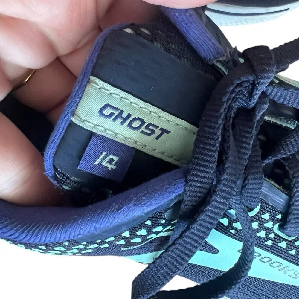 Brooks Ghost 14 Blue Purple Athletic Running Sneakers Women's Size US 10.5 Wide - Picture 5 of 7